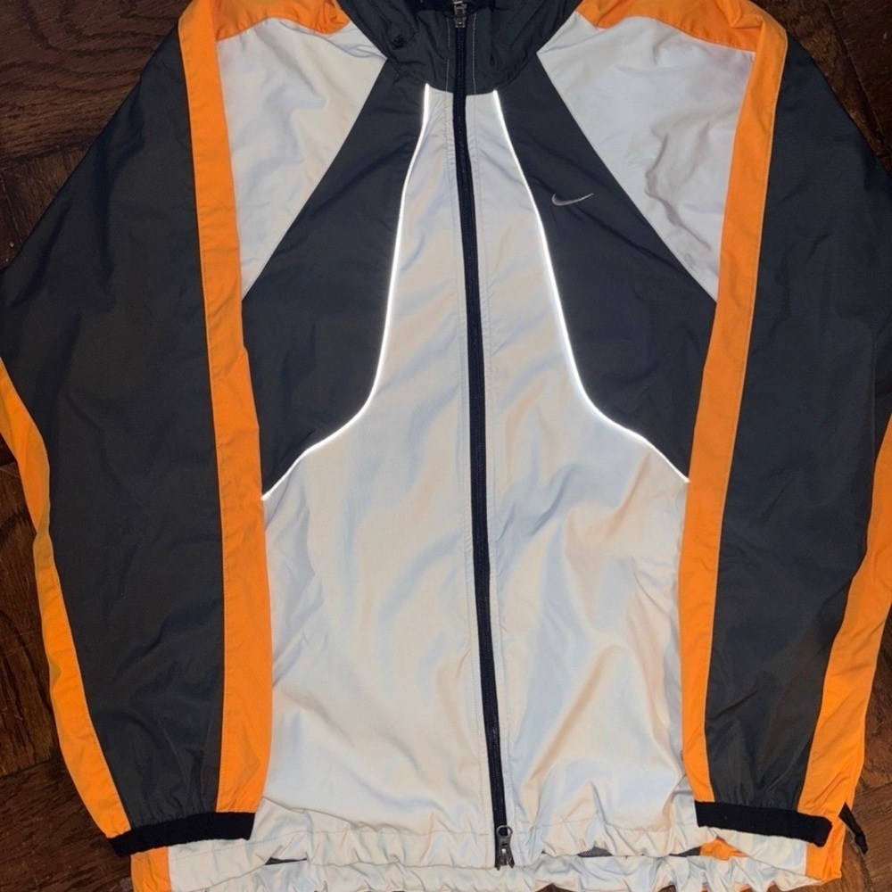 Vintage Nike Clima Fit Windbreaker Jacket Marines Rare Yellow Classic Orange